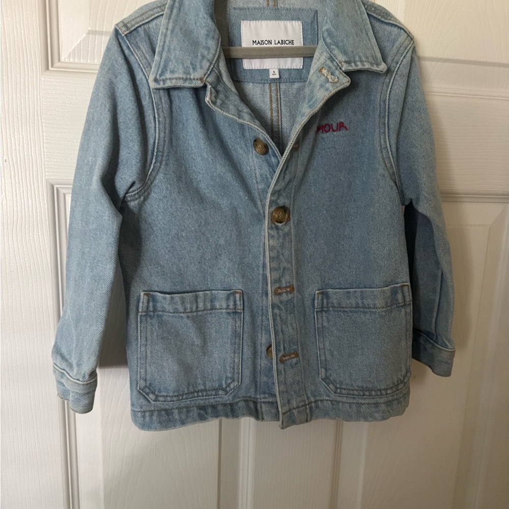 Maison La Bougie Light Blue Jean Jacket for Kids